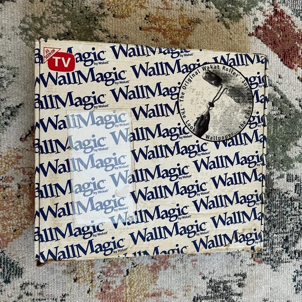 Vintage Wakat Wall Magic QVC Paint Roller Kit & Lots of vintage stencil Extras
